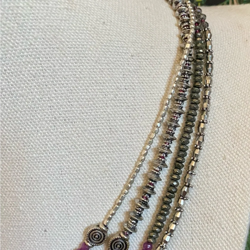 Sundance Razzberry Multi-Strand Necklace - Picture 3 of 5